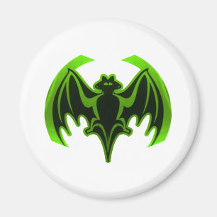 Imán MUSEO Verde en murciélago regalos de Zazzle