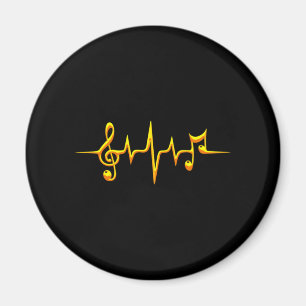 Imán Music Pulse Notes Clef Frecuence Wave Sound