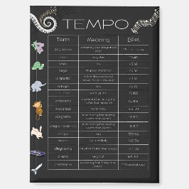 Imán Music Tempo chart magnet