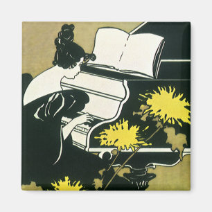 Imán Música antigua, Miss Traumerei tocando el piano, R