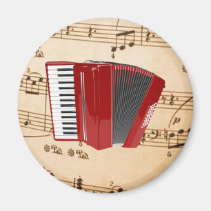Imán Música de acordeón, diseño popular,