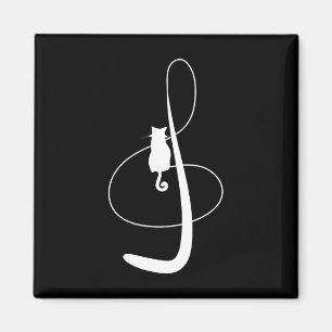 Imán Música de gato musical Música Kitty Feline Tee