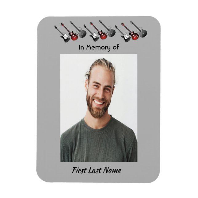 Imán Música de guitarra conmemorativa Keepsake (Vertical)