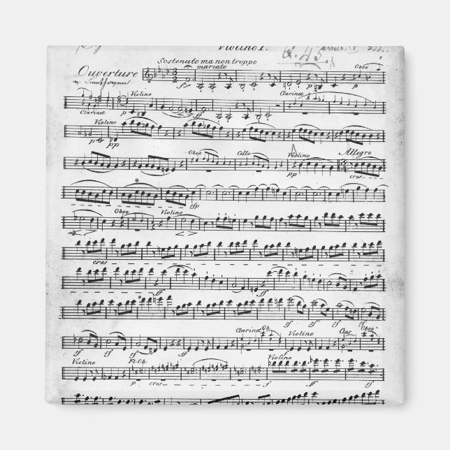 Imán Música de hoja para la apertura al "Egmont" (Frente)