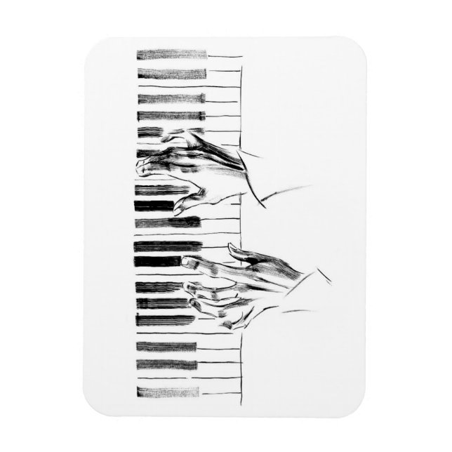 Imán Música de piano (Vertical)