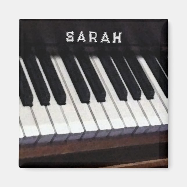 Imán Música de piano personalizada (Frente)