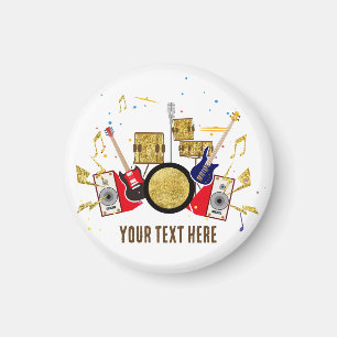 Imán música fiesta guitarra drum set musical