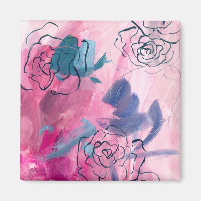 Imán Música interior - Esbozo floral (Frente)