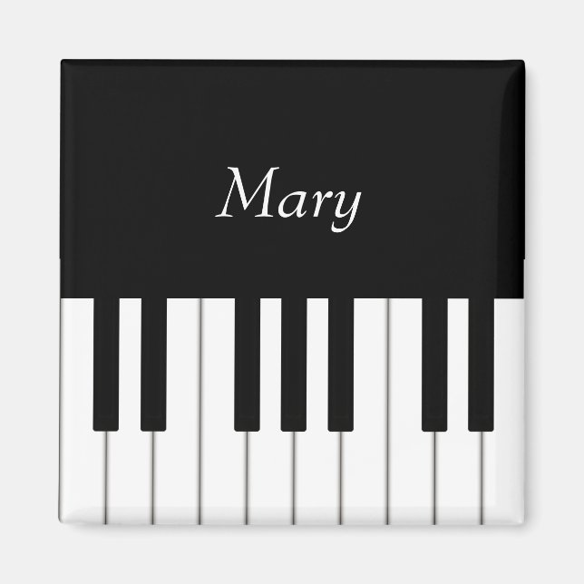 Imán Música personalizada del teclado de piano clásico (Frente)