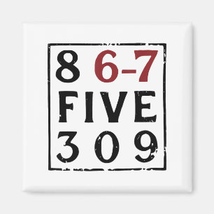 Imán Música Vintage de los 80 86-75309 Jenny 8675309 Se