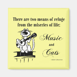 Imán Música y gatos 2 - cita de Schweitzer
