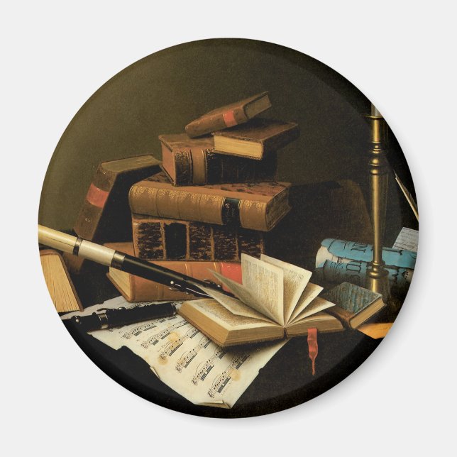 Imán Música y literatura de William Harnett, Bella Arte (Frente)