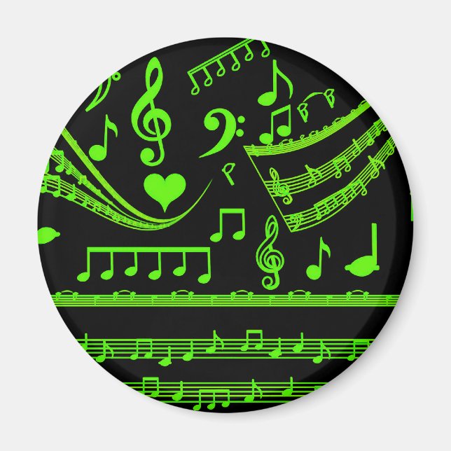 Imán Música y yo, en verde_ (Frente)
