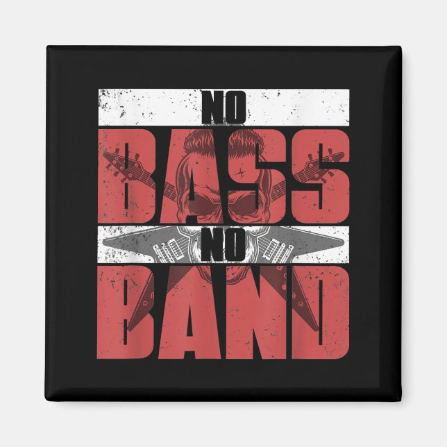 Imán Músico Battend Gift Idea Bass Guitar (Frente)