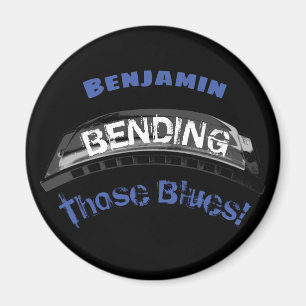 Imán Músico de humor de flexión del jugador de armonica