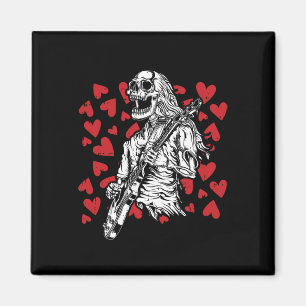 Imán Músico de rock Guay Día de San Valentín de guitarr