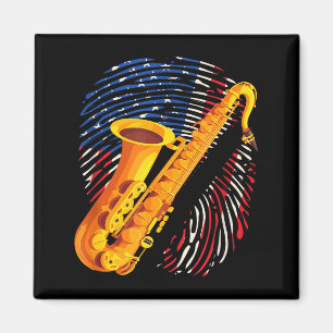 Imán Músico de Saxofón Estadounidense Saxofonista Banda