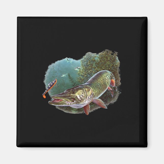 Imán Muskie Hunter Musky Fisherman Fly Fishing Lure Nov (Frente)