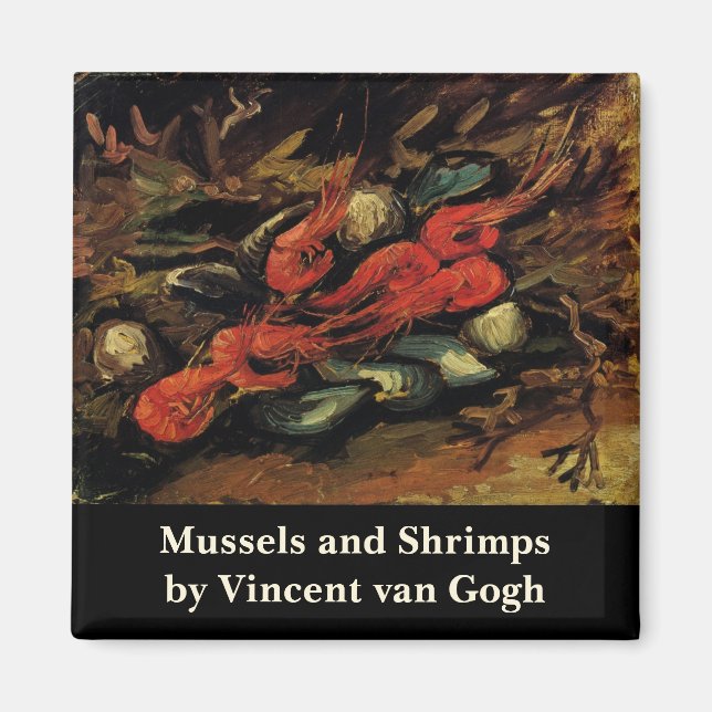 Imán Muslos y camarones por Vincent van Gogh (Frente)