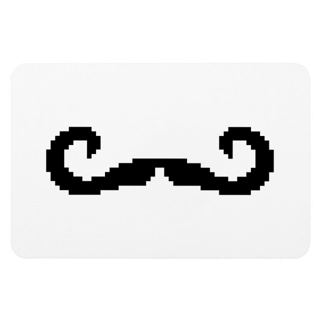 Imán Mustache de manillar para píxeles de 8 bits (Horizontal)