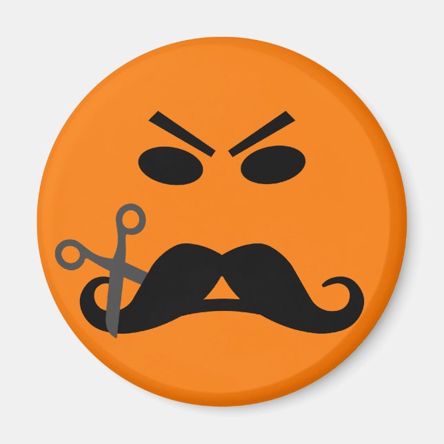 Imán Mustache enojado (Frente)