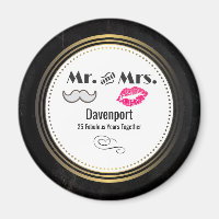 Mustache & Lips Mr. y la Sra. - Aniversario