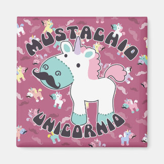 Imán ¡Mustachio Unicornio!
