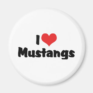 Imán Mustangs de Corazón que Amo - Amante de Caballos