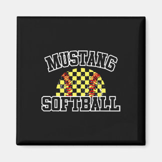 Imán Mustangs Softll Mamá Mustangs Espíritu Escolar Dep