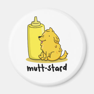 Imán Mutt-stard Funny Doggy Mustard Pun