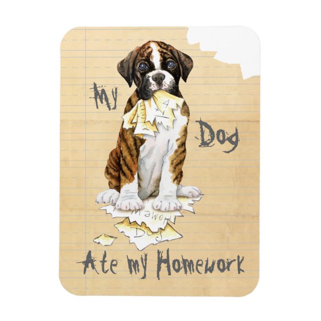 Imán My Boxer Ate My Homework (Vertical)