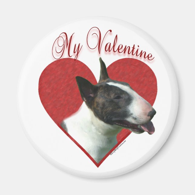 Imán My Bull Terrier Valentine (Frente)