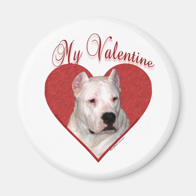 Imán My Dogo Argentino Valentine (Frente)