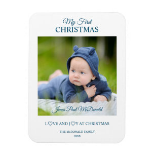 Imán My First Christmas Babies Custom Photo Keepsake