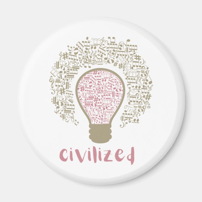 Imán My Heart Lumi Classic Diseño de arte civilizado pa (Frente)