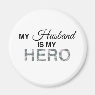 Imán My Husband is my Hero Digital Camouflage