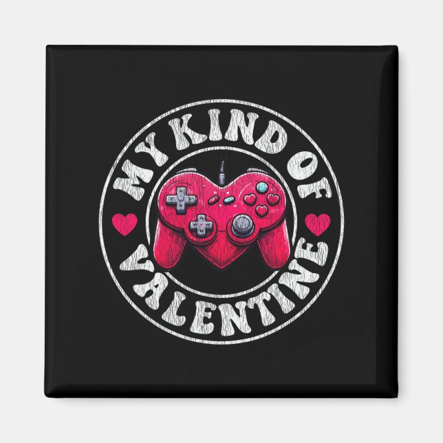 Imán My Kind Valentine Gamer Cool Valentines Day Girl B (Frente)