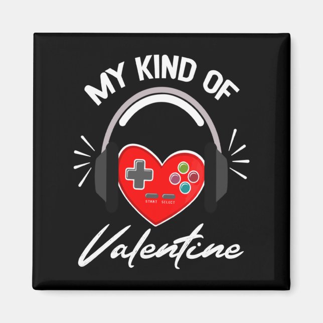 Imán My Kind Valentine Gamer Valentines Day Gaming Boy  (Frente)