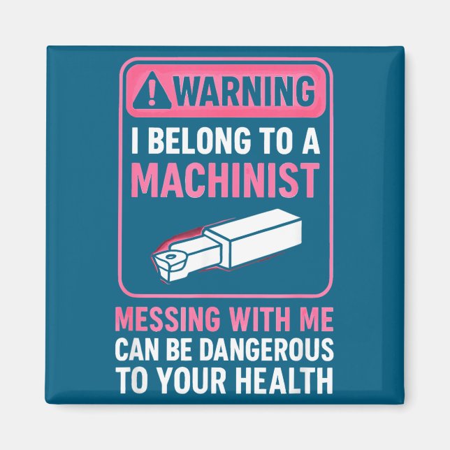 Imán My Knight In Machinist Wife Girlfriend Funny Anniv (Frente)