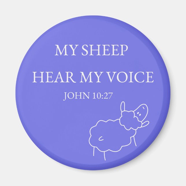 Imán My Sheep Hear My Voice Magnet (Frente)