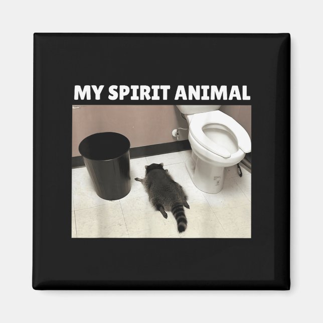 Imán My Srit Animal Raccoon Trash Panda Drunk In The Ba (Frente)