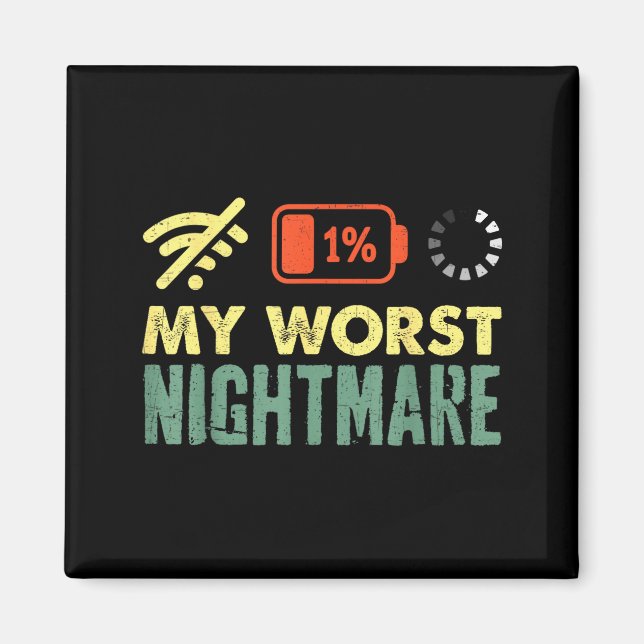 Imán My Worst Low Battery Funny Gamers Humor Men  (Frente)