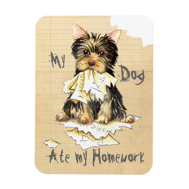 Imán My Yorkie Ate my Homework (Vertical)