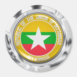 Imán Myanmar redonda Emblema