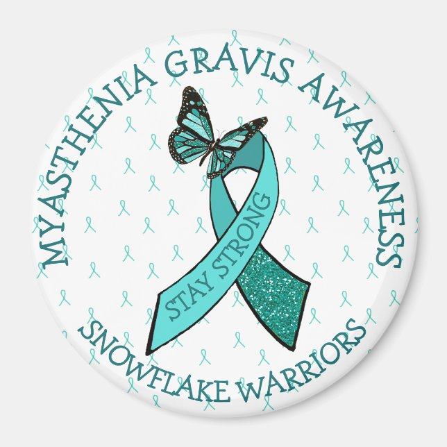 Imán Myasthenia Gravis Stay Strand Awareness Magnet (Frente)