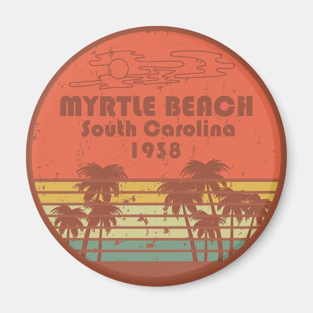 Imán Myrtle Beach South Carolina Antiguo (Frente)