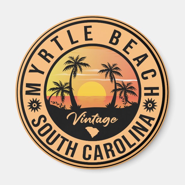 Imán Myrtle Beach South Carolina - Vintage Souvenir de  (Frente)