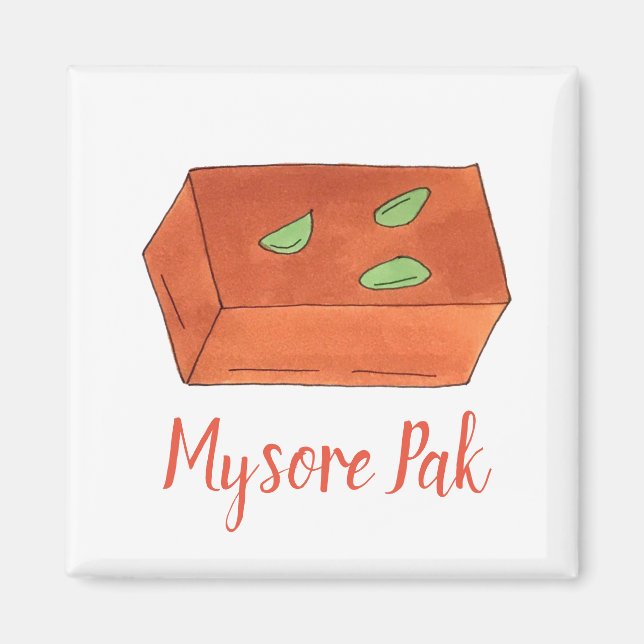 Imán Mysore Pak Indian Sweery Bakery Pastry Chef (Frente)