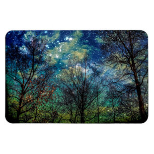 Imán Mystical Celestial Forest Night Sky LARGE