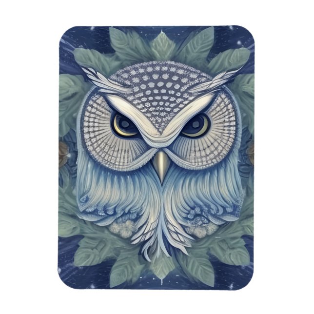 Imán Mystical Fantasy Forest Owl (Vertical)